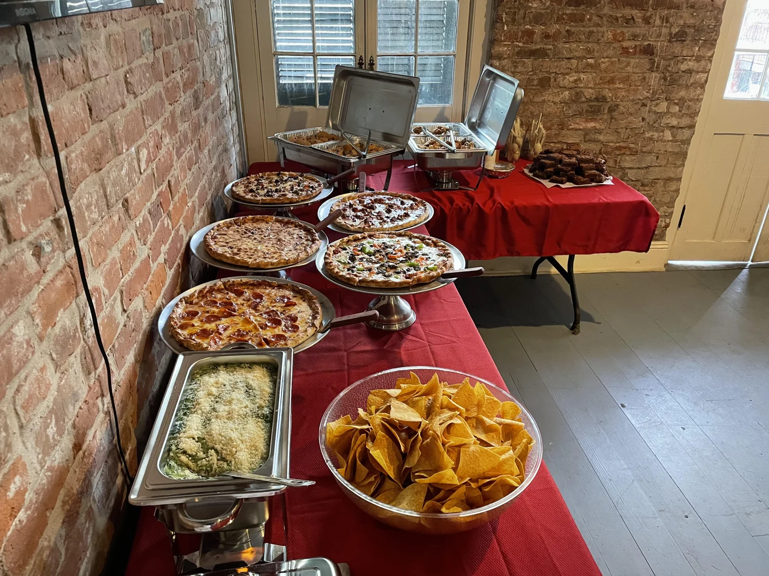Catering in the upstairs event room